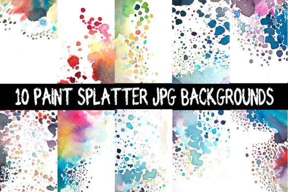 10 Paint Splatter JPG Ink Backgrounds: A Creative Toolkit