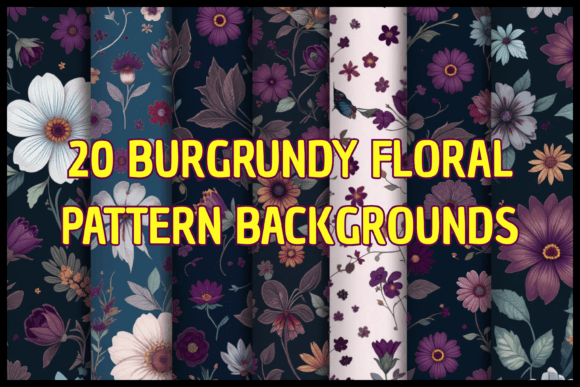 20 Burgundy Floral Pattern Backgrounds for Elegant Design