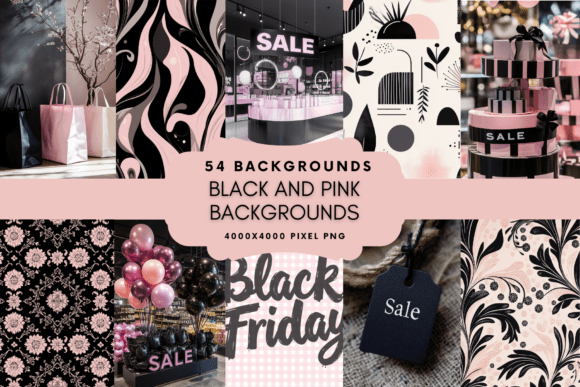 Black Friday Black & Pink Backgrounds: Bold Visuals for Modern Projects