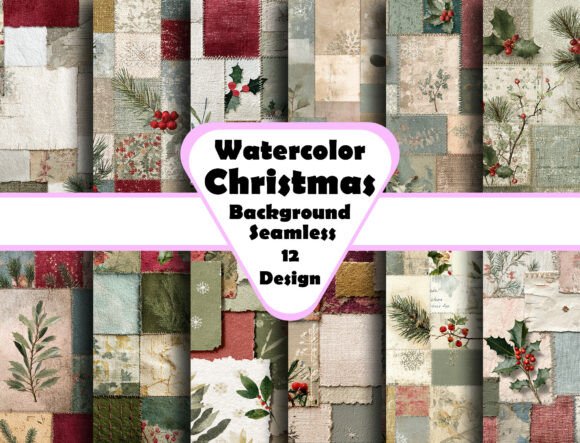 Celebrate the Season with Festive Christmas Patchwork Backgrounds