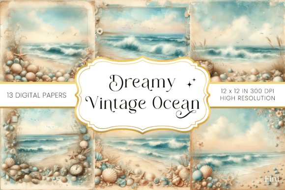 Dreamy Vintage Ocean Backgrounds: A Designer's Seaside Escape
