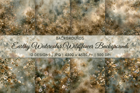 Earthy Watercolor Wildflower Backgrounds: A Designer's Guide