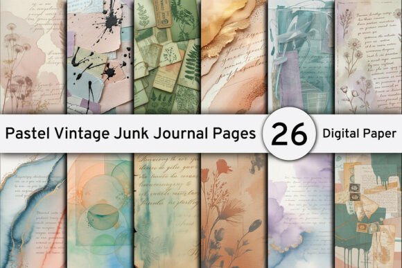 Effortless Charm: Mastering Pastel Vintage Junk Journal Backgrounds