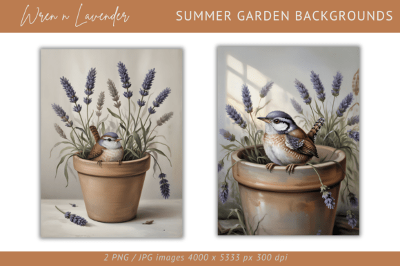 Embrace the Calm: Wren N Lavender – Summer Backgrounds
