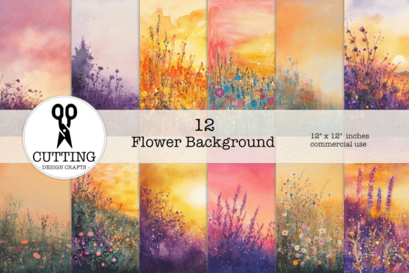 Enriching Projects with Vibrant Flower Watercolor Backgrounds