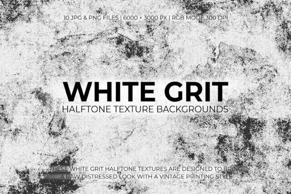 Mastering the Analog Aesthetic with White Grit Halftone Texture Backgrounds