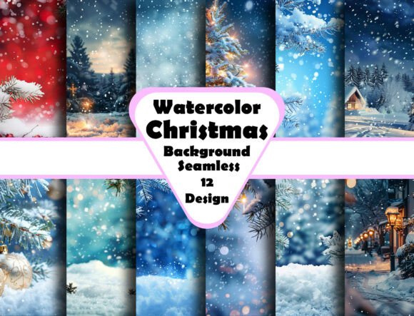 Unwrapping the Watercolor Christmas Backgrounds Bundle