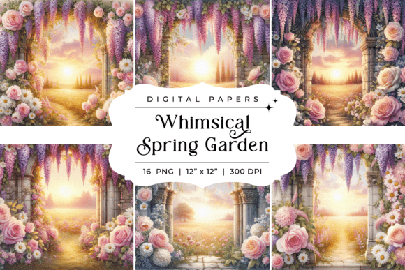 Whimsical Spring Garden Backgrounds: A Designer's Secret to Dreamy, Enchanted Aesthetics