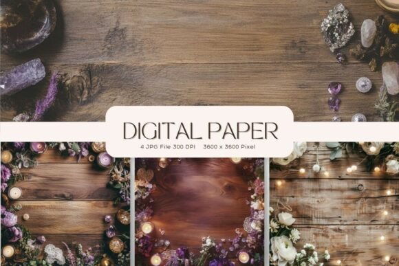 Wooden Florals Texture Backgrounds_16: A Digital Asset for Modern Design