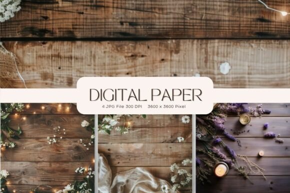Wooden Florals Texture Backgrounds_19: A Digital Asset for Modern Design